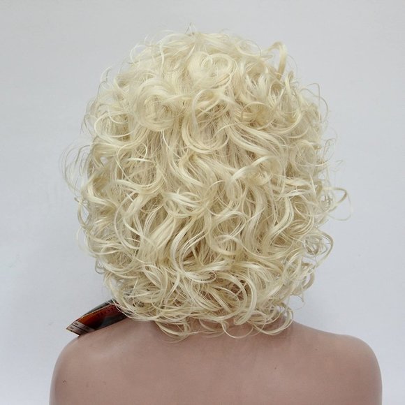 Short Curly Layered 613 Blonde Wigs - Picture 2 of 3
